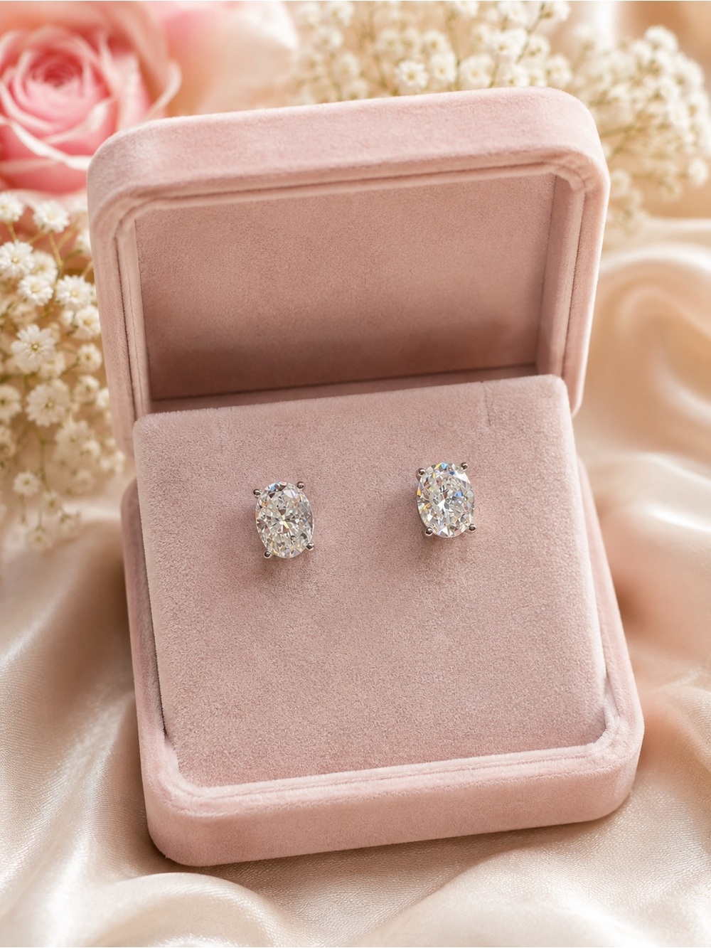 ✨ 3.00 CTW Moissanite Stud Earrings — Sterling Silver ✨